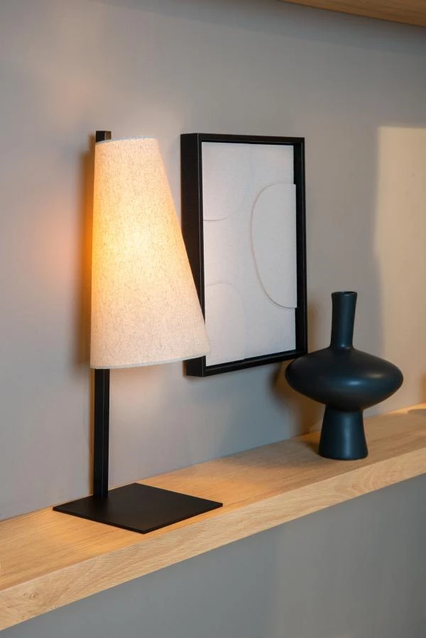 Lucide GREGORY - Tischlampe - 1xE27 - Beige - Atmosphäre 1